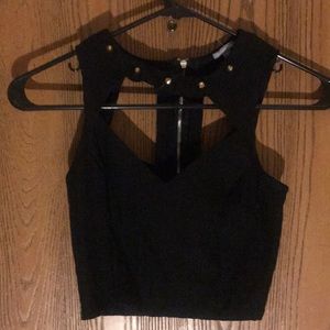 small studded crop top